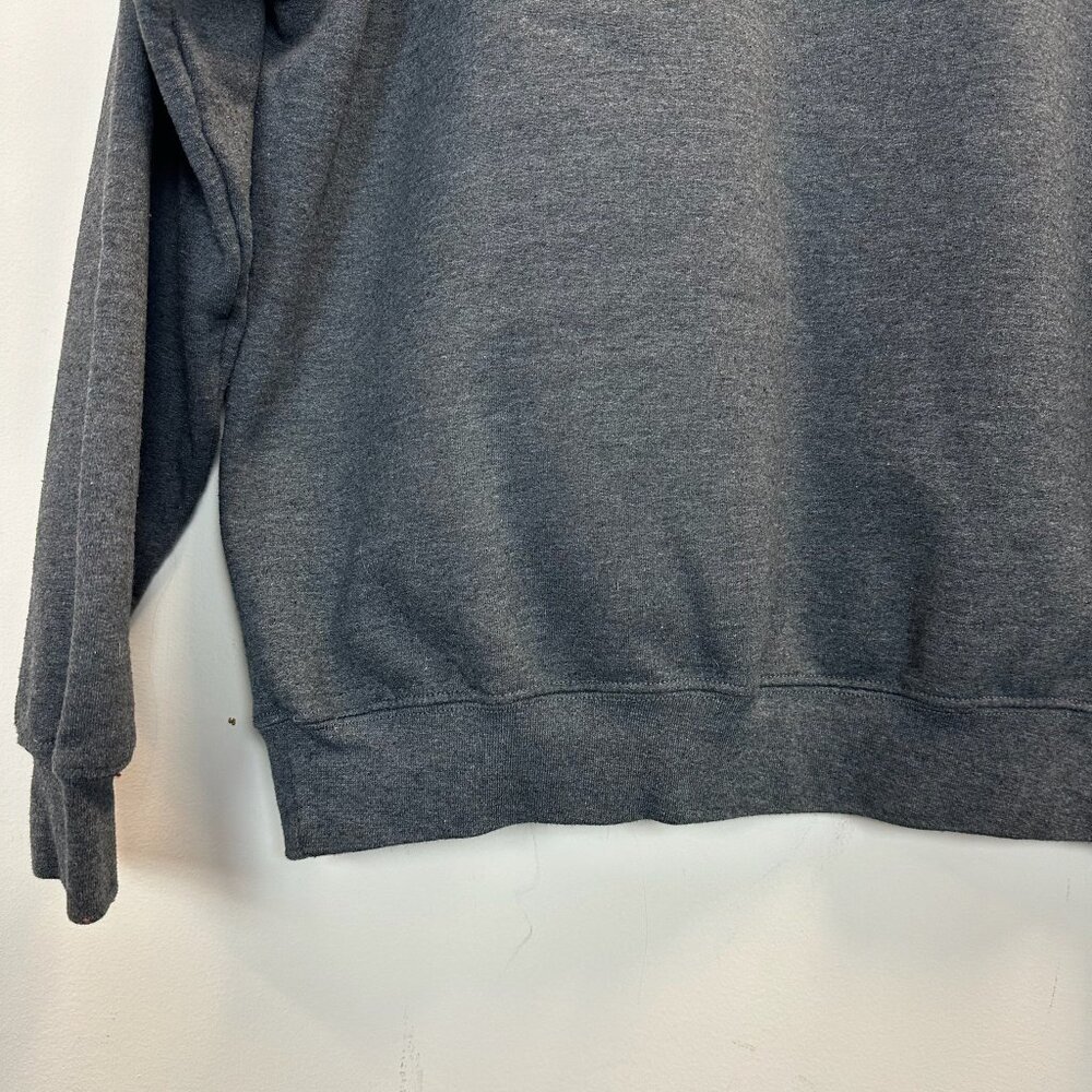 Anxiety State Crewneck Pullover Sweatshirt Grey White Large - Picture 9 of 15